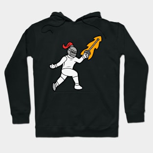 Cute cartoon knight fencing Hoodie